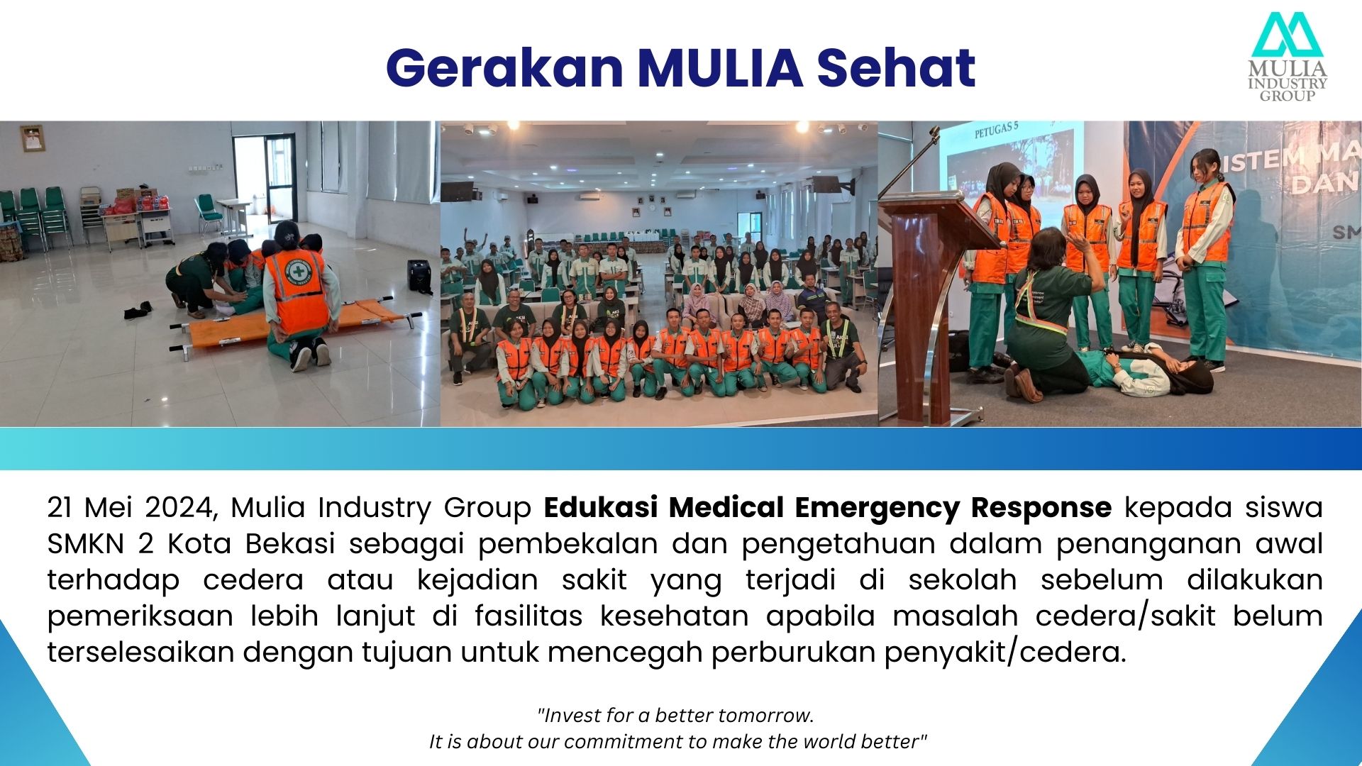 Gerakan MULIA Sehat: Edukasi Medical Emergency Response